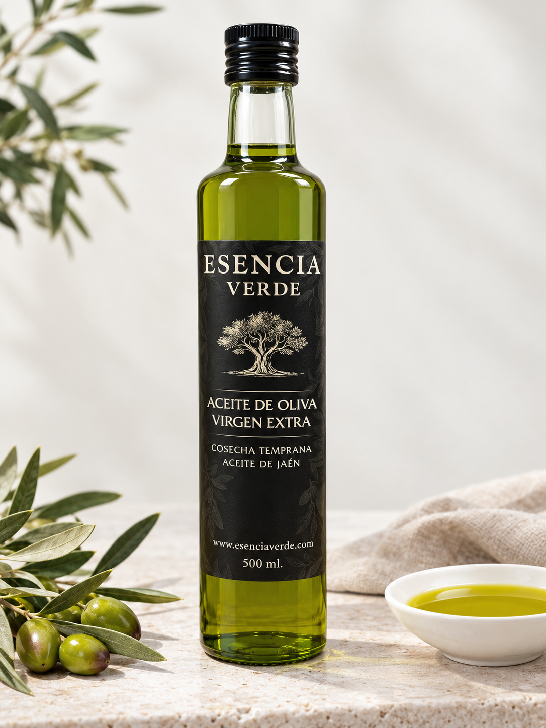 AOVE Picual de Jaén - Nueva Cosecha Temprana 2026/27 - Edición Limitada Botella Cristal 500ml