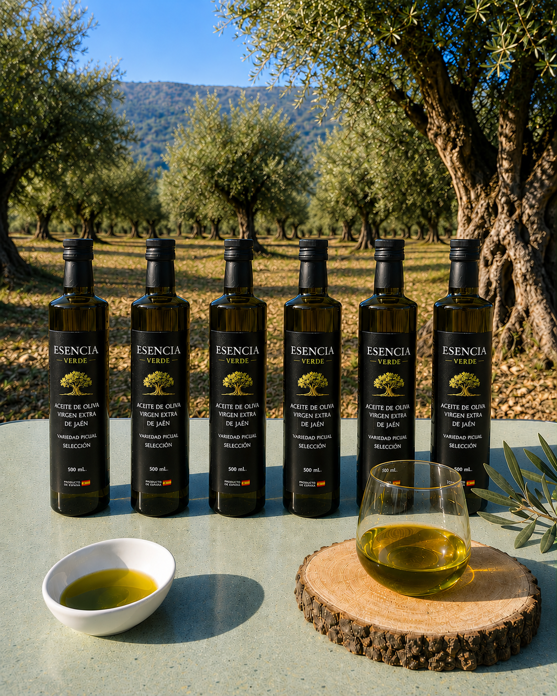 ¡Pack Gourmet! - 6 Botellas Cristal Selección Envero 500ml - AOVE Jaén Variedad Picual 2025/26
