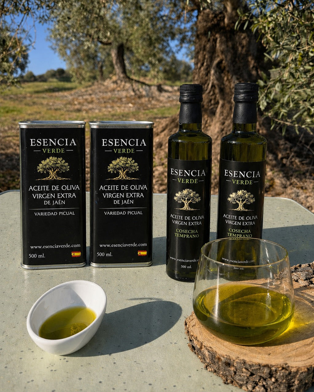 ¡Pack Premium! - 2 Latas AOVE 500 ml + 2 Botellas Cosecha Temprana 500 ml - Variedad Picual Cosecha 2025/26